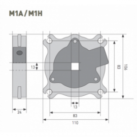 Antichute GAPOSA M1A - 80 Nm - Cable 1m